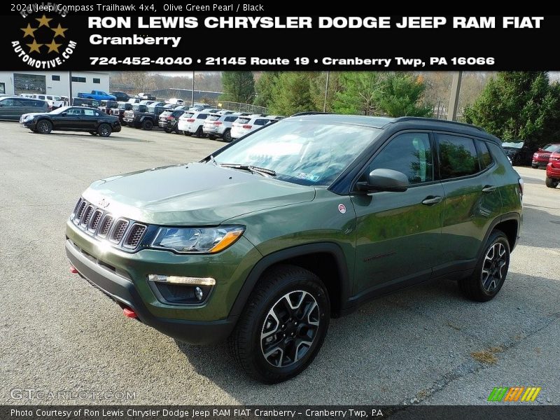 Olive Green Pearl / Black 2021 Jeep Compass Trailhawk 4x4