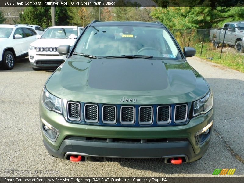 Olive Green Pearl / Black 2021 Jeep Compass Trailhawk 4x4