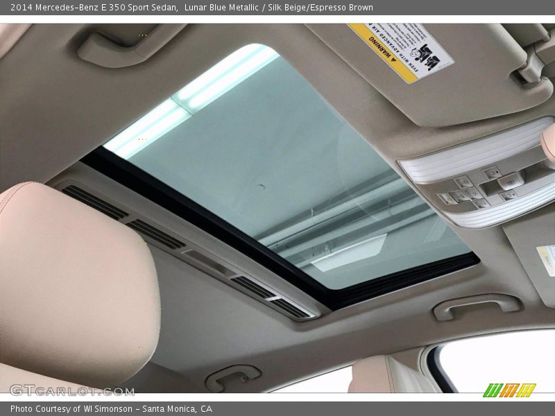 Lunar Blue Metallic / Silk Beige/Espresso Brown 2014 Mercedes-Benz E 350 Sport Sedan