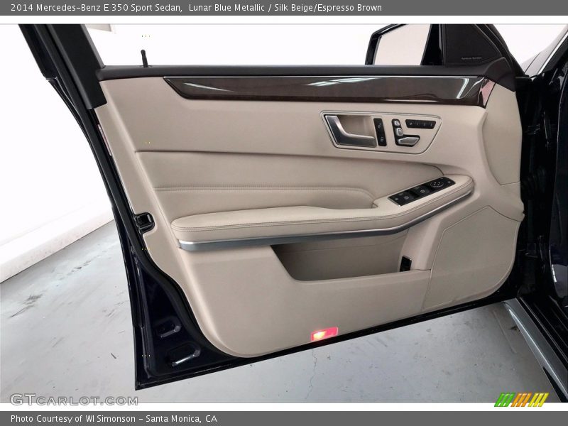 Lunar Blue Metallic / Silk Beige/Espresso Brown 2014 Mercedes-Benz E 350 Sport Sedan