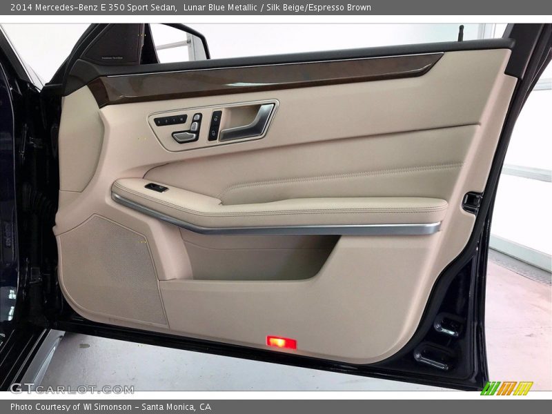 Lunar Blue Metallic / Silk Beige/Espresso Brown 2014 Mercedes-Benz E 350 Sport Sedan