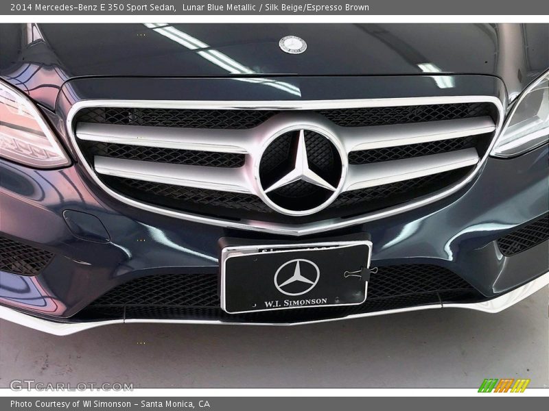 Lunar Blue Metallic / Silk Beige/Espresso Brown 2014 Mercedes-Benz E 350 Sport Sedan