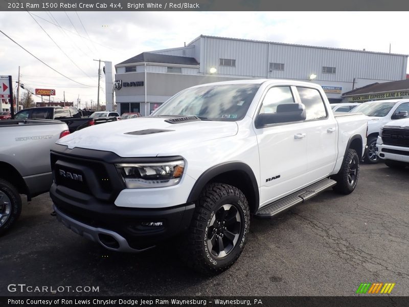 Bright White / Red/Black 2021 Ram 1500 Rebel Crew Cab 4x4