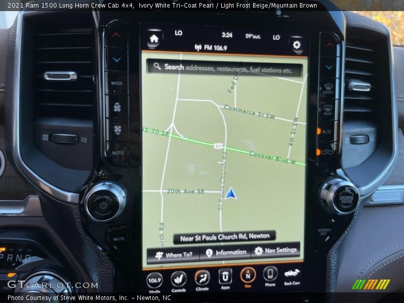 Navigation of 2021 1500 Long Horn Crew Cab 4x4