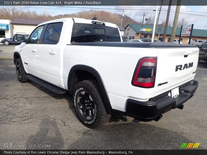 Bright White / Red/Black 2021 Ram 1500 Rebel Crew Cab 4x4