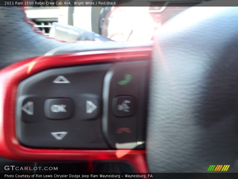 Bright White / Red/Black 2021 Ram 1500 Rebel Crew Cab 4x4