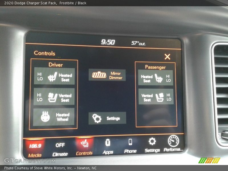 Frostbite / Black 2020 Dodge Charger Scat Pack