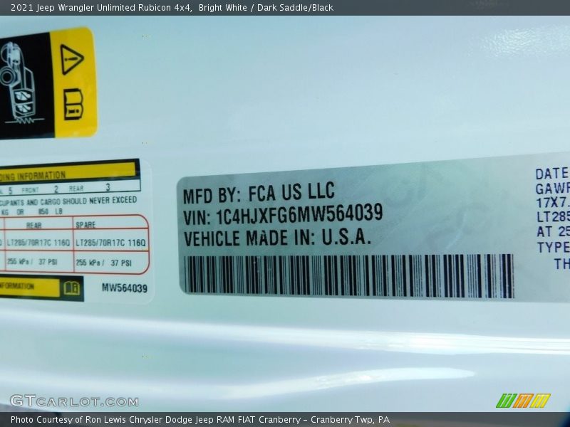 Bright White / Dark Saddle/Black 2021 Jeep Wrangler Unlimited Rubicon 4x4