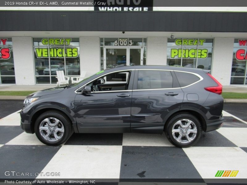 Gunmetal Metallic / Gray 2019 Honda CR-V EX-L AWD