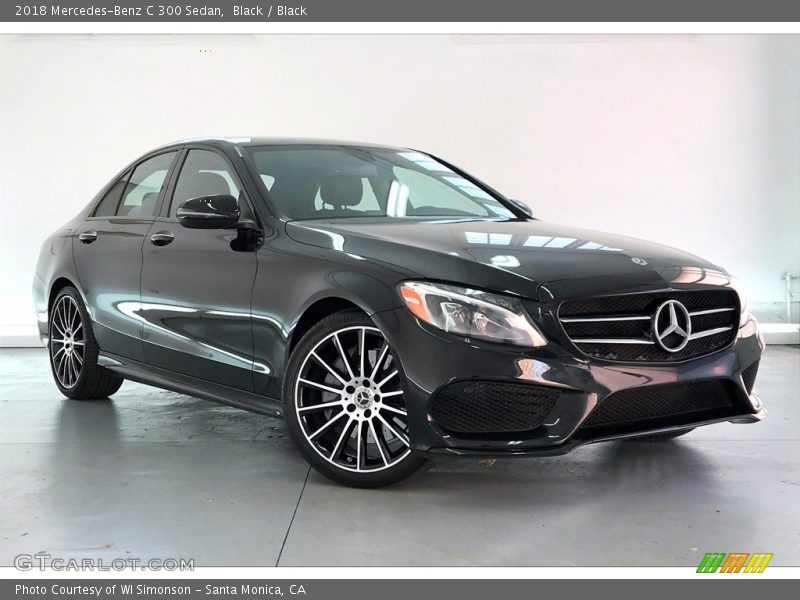 Black / Black 2018 Mercedes-Benz C 300 Sedan