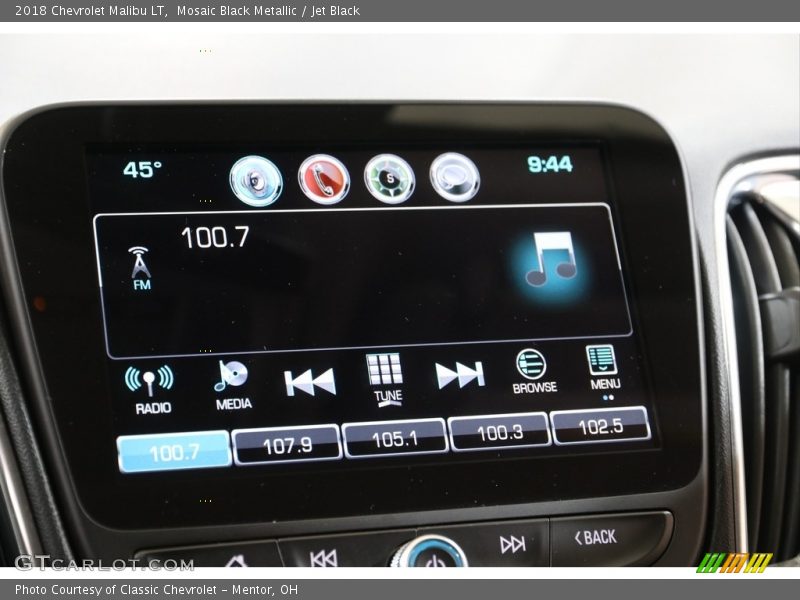 Mosaic Black Metallic / Jet Black 2018 Chevrolet Malibu LT
