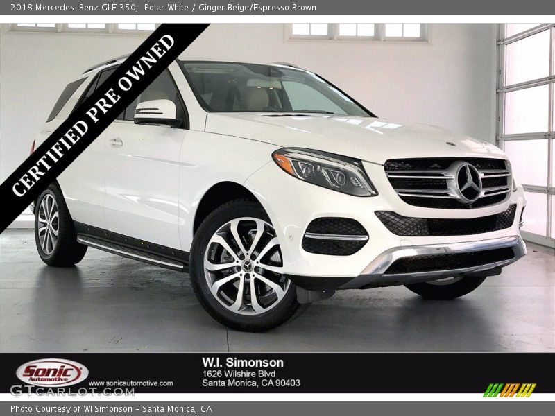 Polar White / Ginger Beige/Espresso Brown 2018 Mercedes-Benz GLE 350