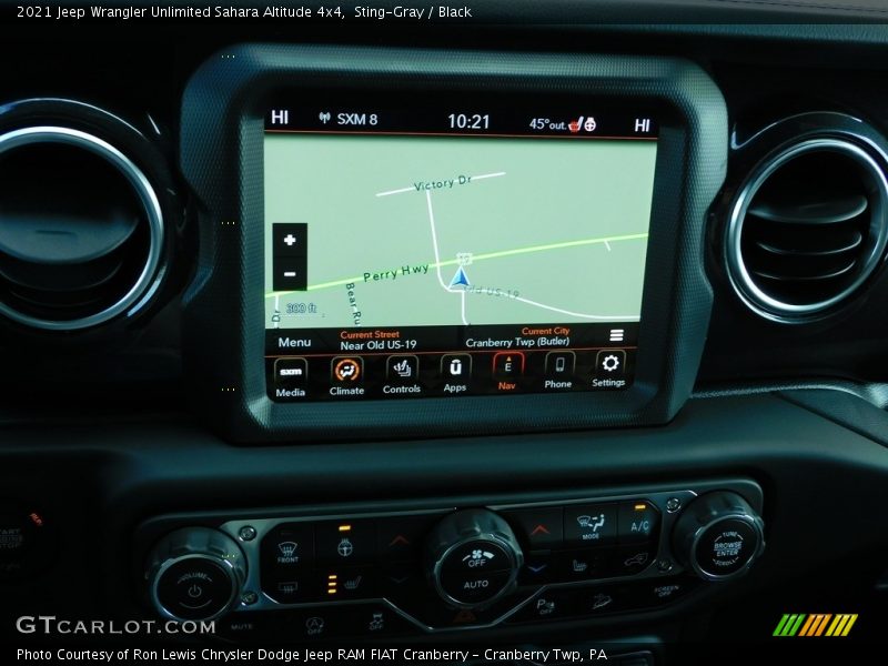 Navigation of 2021 Wrangler Unlimited Sahara Altitude 4x4