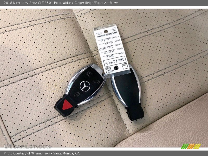 Polar White / Ginger Beige/Espresso Brown 2018 Mercedes-Benz GLE 350