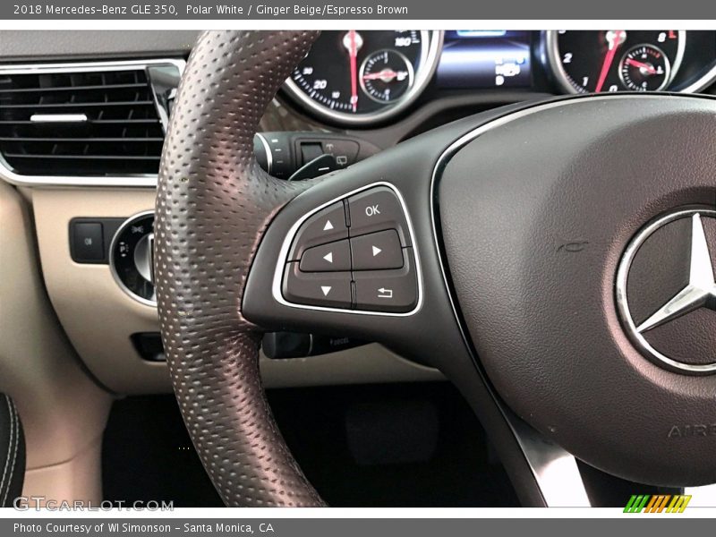 Polar White / Ginger Beige/Espresso Brown 2018 Mercedes-Benz GLE 350