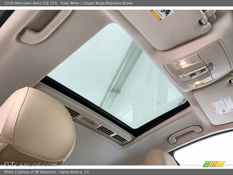 Polar White / Ginger Beige/Espresso Brown 2018 Mercedes-Benz GLE 350