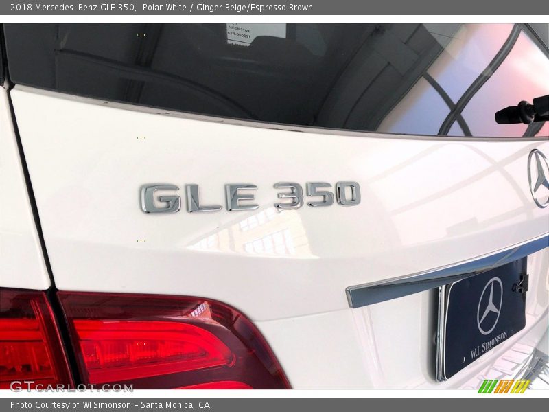 Polar White / Ginger Beige/Espresso Brown 2018 Mercedes-Benz GLE 350