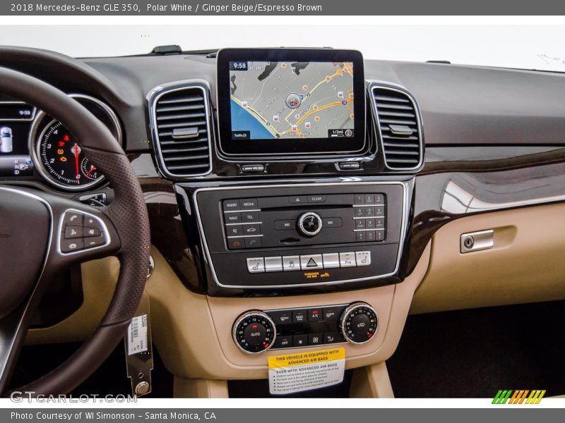 Polar White / Ginger Beige/Espresso Brown 2018 Mercedes-Benz GLE 350