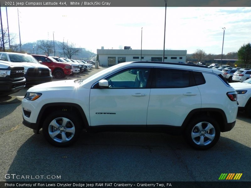 White / Black/Ski Gray 2021 Jeep Compass Latitude 4x4