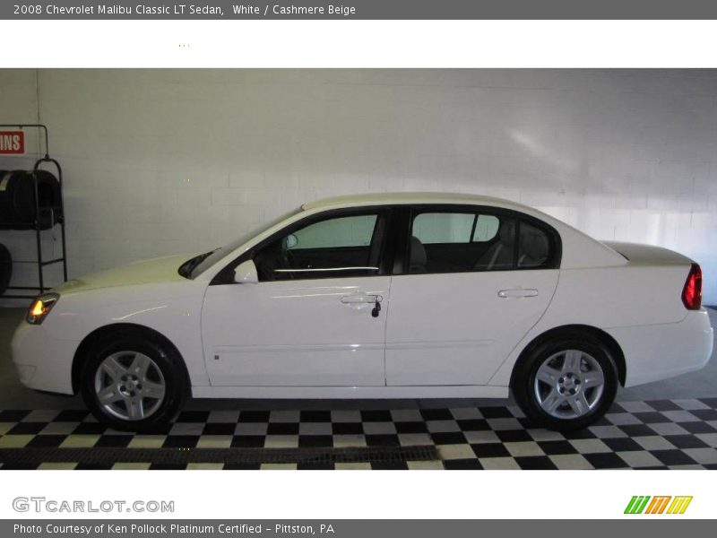 White / Cashmere Beige 2008 Chevrolet Malibu Classic LT Sedan