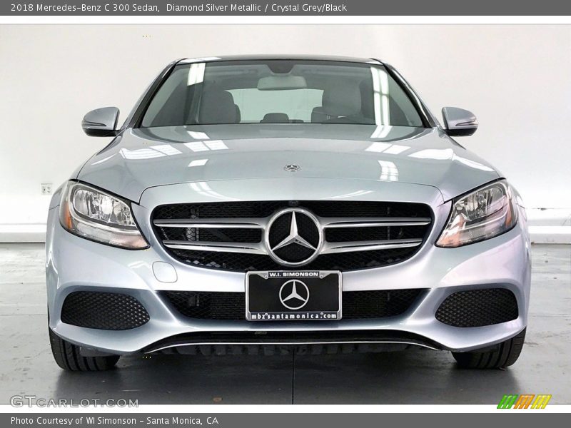 Diamond Silver Metallic / Crystal Grey/Black 2018 Mercedes-Benz C 300 Sedan