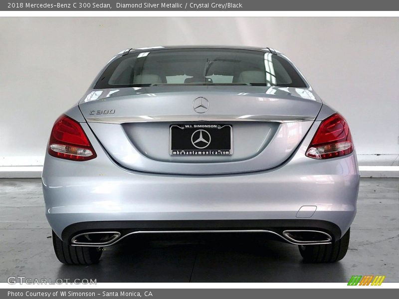 Diamond Silver Metallic / Crystal Grey/Black 2018 Mercedes-Benz C 300 Sedan