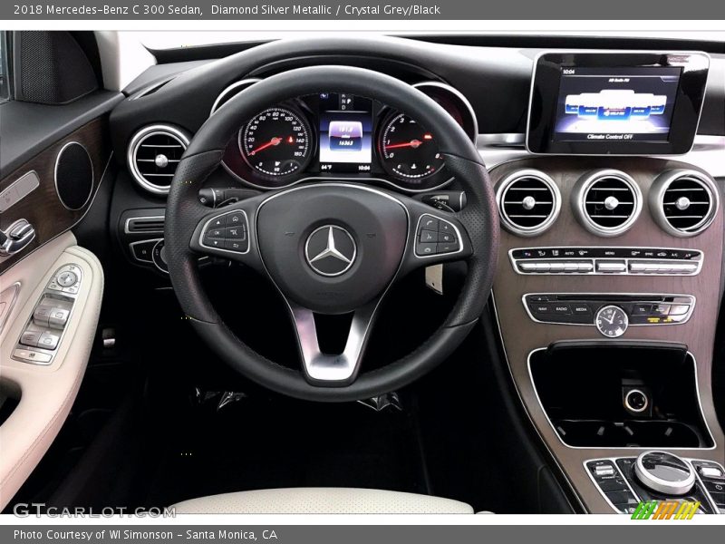 Diamond Silver Metallic / Crystal Grey/Black 2018 Mercedes-Benz C 300 Sedan