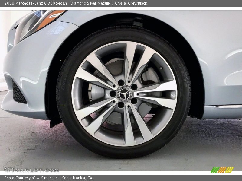 Diamond Silver Metallic / Crystal Grey/Black 2018 Mercedes-Benz C 300 Sedan