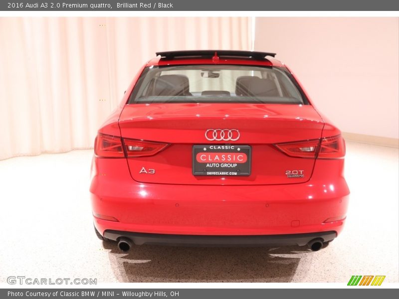 Brilliant Red / Black 2016 Audi A3 2.0 Premium quattro