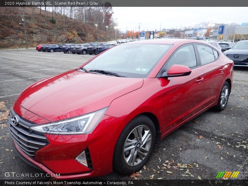 Scarlet Red Pearl / Gray 2020 Hyundai Elantra SEL