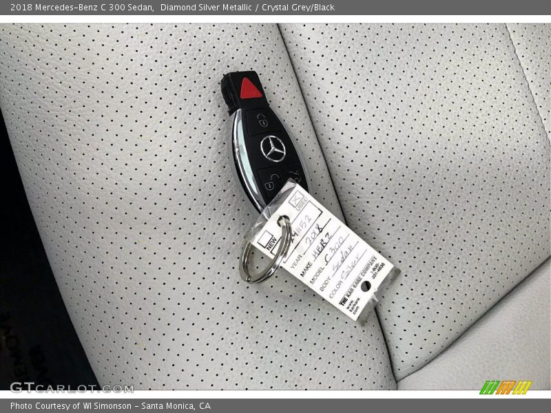 Diamond Silver Metallic / Crystal Grey/Black 2018 Mercedes-Benz C 300 Sedan