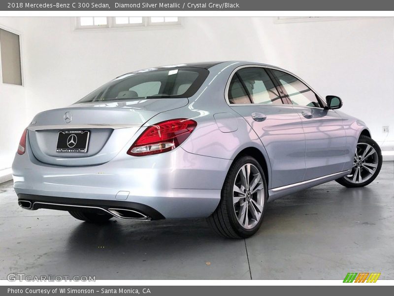 Diamond Silver Metallic / Crystal Grey/Black 2018 Mercedes-Benz C 300 Sedan