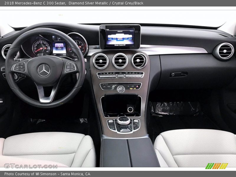 Diamond Silver Metallic / Crystal Grey/Black 2018 Mercedes-Benz C 300 Sedan