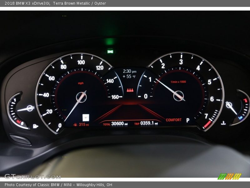 Terra Brown Metallic / Oyster 2018 BMW X3 xDrive30i