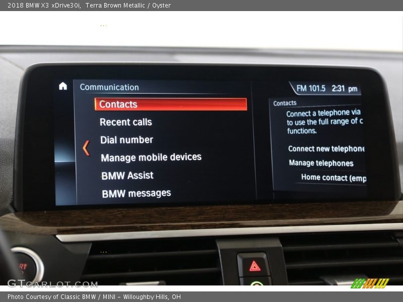 Terra Brown Metallic / Oyster 2018 BMW X3 xDrive30i