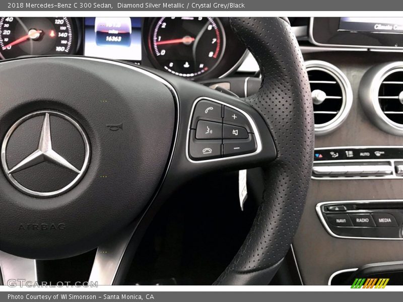 Diamond Silver Metallic / Crystal Grey/Black 2018 Mercedes-Benz C 300 Sedan