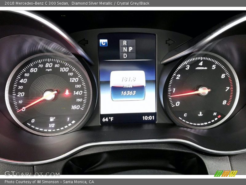 Diamond Silver Metallic / Crystal Grey/Black 2018 Mercedes-Benz C 300 Sedan