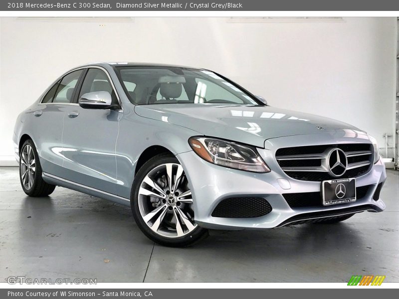 Diamond Silver Metallic / Crystal Grey/Black 2018 Mercedes-Benz C 300 Sedan