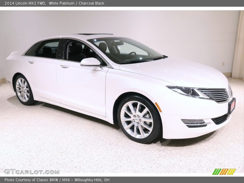 White Platinum / Charcoal Black 2014 Lincoln MKZ FWD