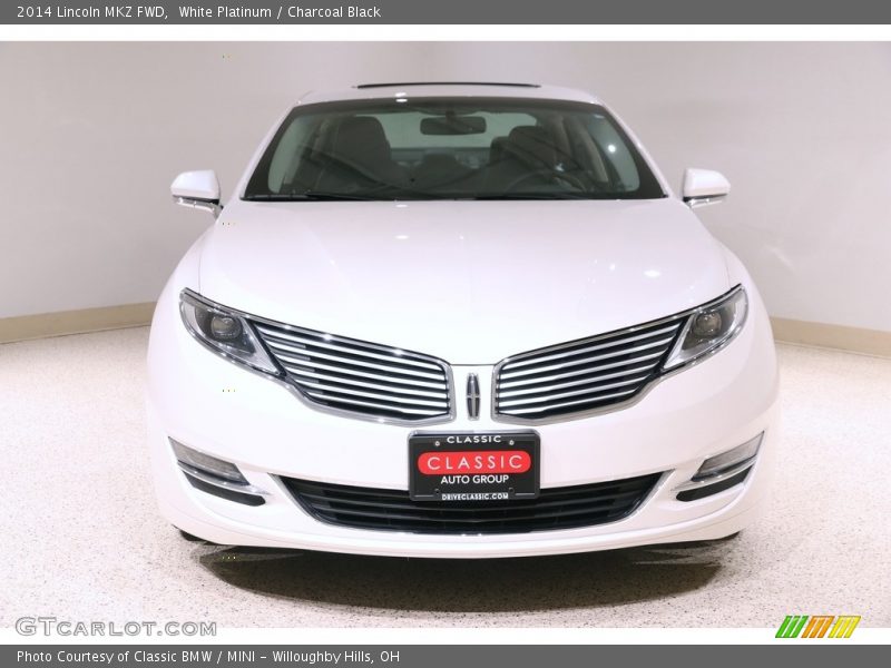 White Platinum / Charcoal Black 2014 Lincoln MKZ FWD
