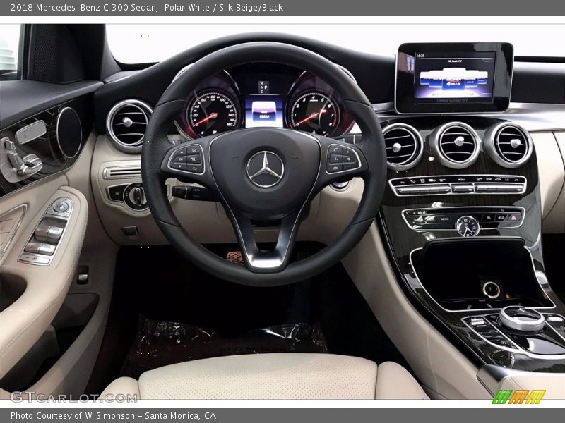 Polar White / Silk Beige/Black 2018 Mercedes-Benz C 300 Sedan