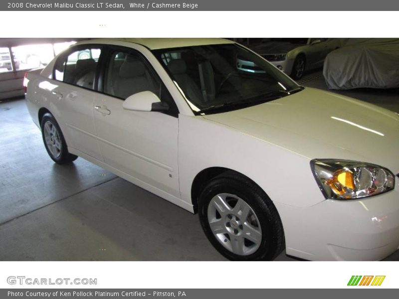 White / Cashmere Beige 2008 Chevrolet Malibu Classic LT Sedan