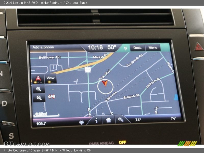 White Platinum / Charcoal Black 2014 Lincoln MKZ FWD