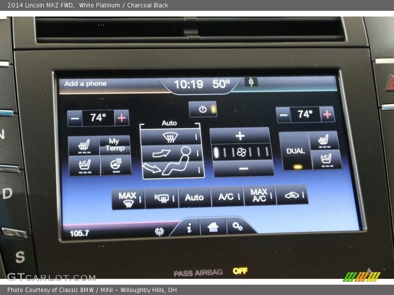 White Platinum / Charcoal Black 2014 Lincoln MKZ FWD