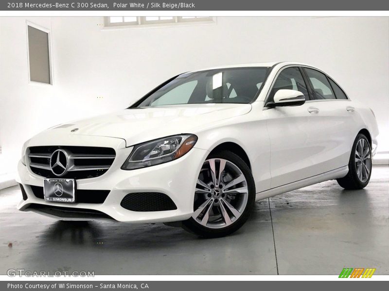 Polar White / Silk Beige/Black 2018 Mercedes-Benz C 300 Sedan