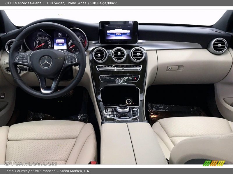Polar White / Silk Beige/Black 2018 Mercedes-Benz C 300 Sedan