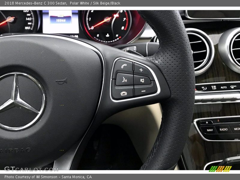 Polar White / Silk Beige/Black 2018 Mercedes-Benz C 300 Sedan