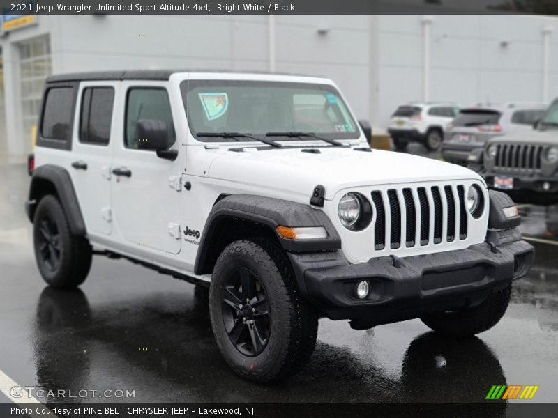 Bright White / Black 2021 Jeep Wrangler Unlimited Sport Altitude 4x4