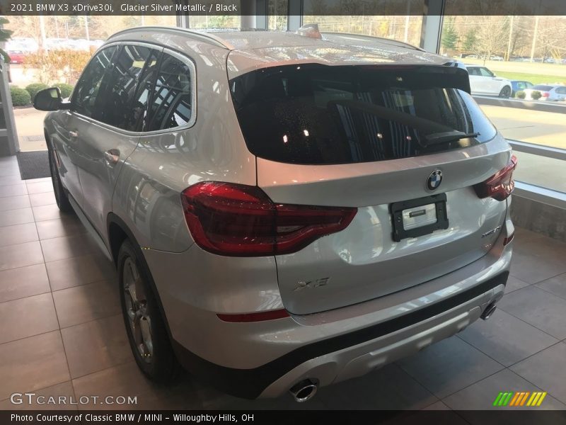 Glacier Silver Metallic / Black 2021 BMW X3 xDrive30i