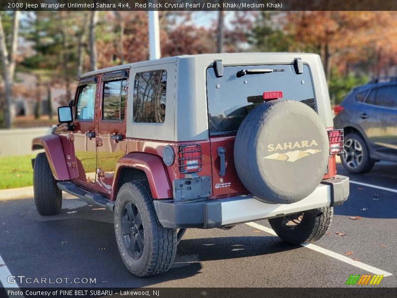 Red Rock Crystal Pearl / Dark Khaki/Medium Khaki 2008 Jeep Wrangler Unlimited Sahara 4x4